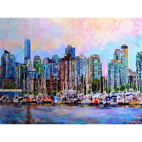 City Life 2 Black Modern Wood Framed Art Print by Ghanooni, Sarah