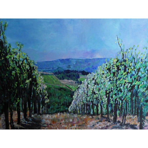 Fertile Valley Black Modern Wood Framed Art Print by Ghanooni, Sarah