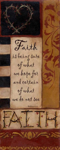 Faith Country Style Black Ornate Wood Framed Art Print with Double Matting by Haynes, Smith