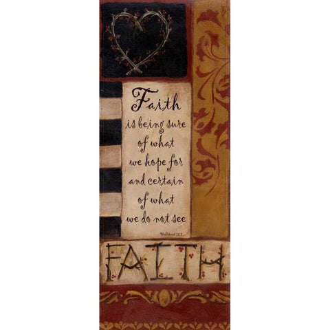 Faith Country Style Black Modern Wood Framed Art Print by Haynes, Smith