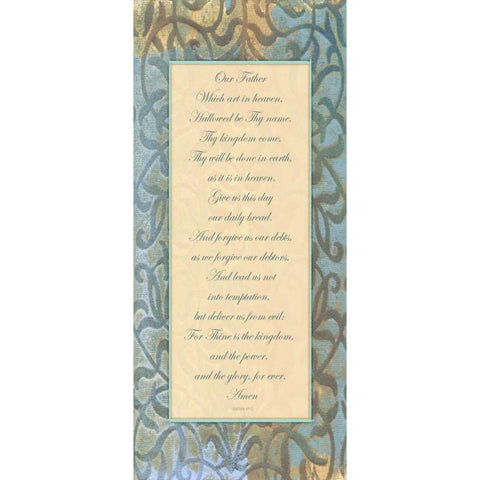 Our Father Panel Black Modern Wood Framed Art Print with Double Matting by Haynes, Smith