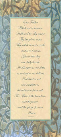 Our Father Panel White Modern Wood Framed Art Print with Double Matting by Haynes, Smith