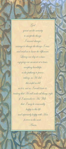 God Serenity Panel White Modern Wood Framed Art Print with Double Matting by Haynes, Smith