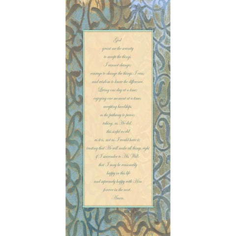 God Serenity Panel White Modern Wood Framed Art Print by Haynes, Smith