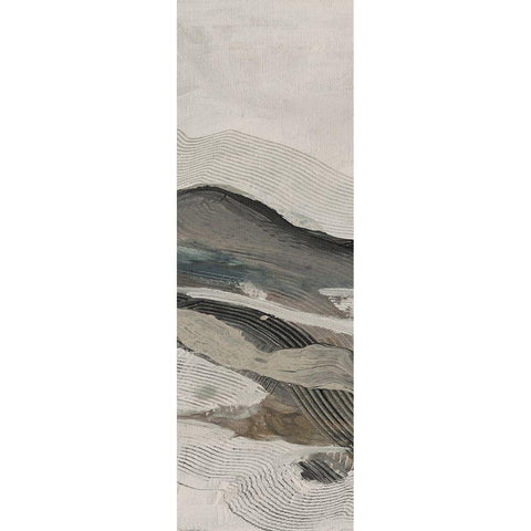 Down Streem Flow 2 Black Modern Wood Framed Art Print with Double Matting by Haynes, Smith