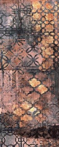 Ornate Rust 1 Black Ornate Wood Framed Art Print with Double Matting by Haynes, Smith