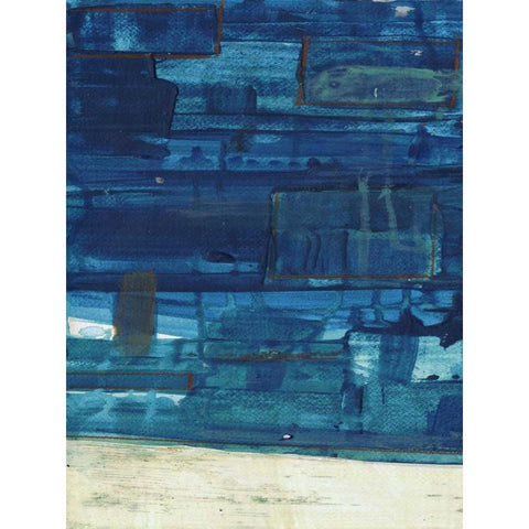 Navystract A Black Modern Wood Framed Art Print with Double Matting by Haynes, Smith
