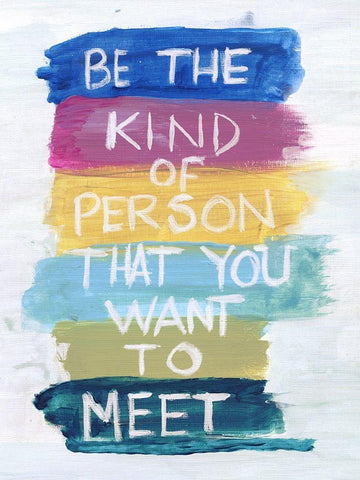 Be That Kind White Modern Wood Framed Art Print with Double Matting by Haynes, Smith