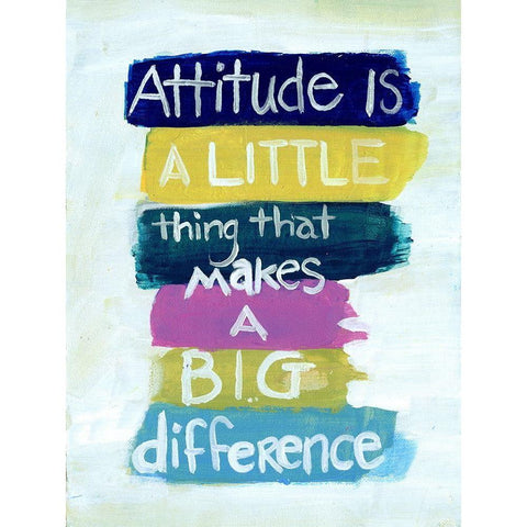 Attitude Black Modern Wood Framed Art Print with Double Matting by Haynes, Smith