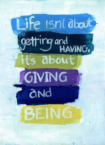 Giving and Being Black Ornate Wood Framed Art Print with Double Matting by Haynes, Smith