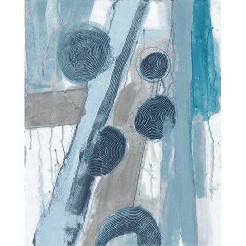 Blue Points III Black Modern Wood Framed Art Print by Haynes, Smith