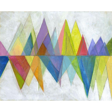 Asym Tri Black Modern Wood Framed Art Print by Haynes, Smith