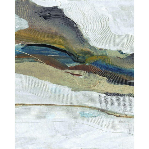 One Flow White Modern Wood Framed Art Print by Haynes, Smith