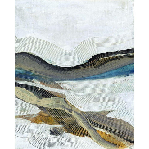 Two Flows Black Modern Wood Framed Art Print with Double Matting by Haynes, Smith