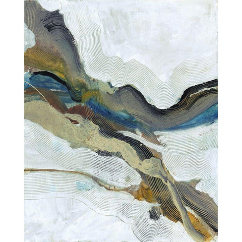 Flow Black Modern Wood Framed Art Print with Double Matting by Haynes, Smith