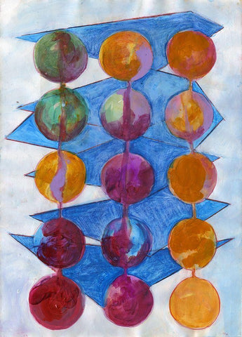 Asym Black Ornate Wood Framed Art Print with Double Matting by Haynes, Smith