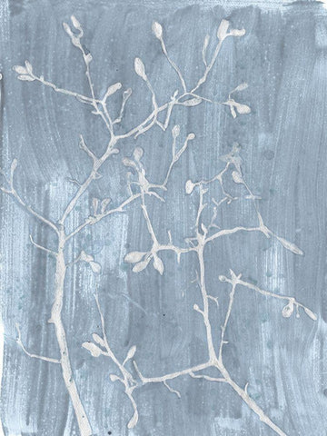 Dawning Tree 1 White Modern Wood Framed Art Print with Double Matting by Lula Bijoux and Company