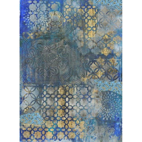 Ornate Azul B2 Black Modern Wood Framed Art Print by Haynes, Smith