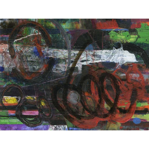 Roadway Crash Black Modern Wood Framed Art Print by Haynes, Smith