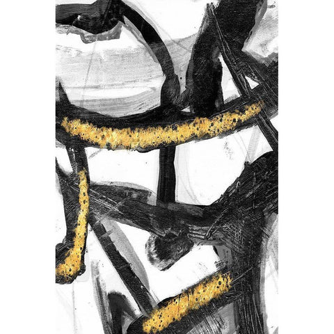 Divine Streaks 3 Black Modern Wood Framed Art Print by Haynes, Smith