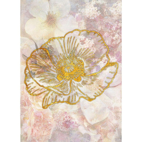 Golden Poppy Dream Black Modern Wood Framed Art Print by Haynes, Smith