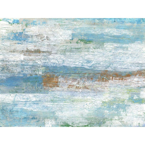 Blue Dreams Black Modern Wood Framed Art Print with Double Matting by Haynes, Smith