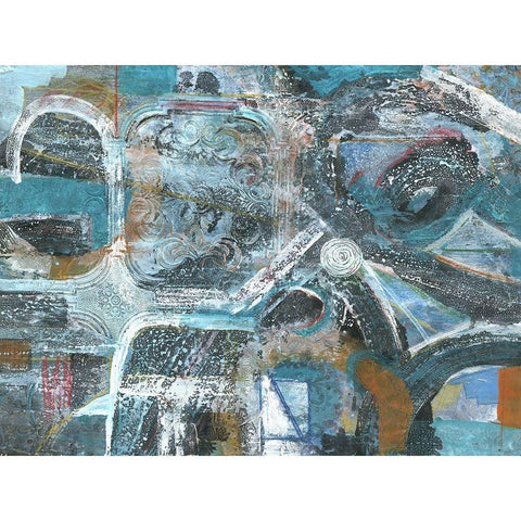 Bronze Highways White Modern Wood Framed Art Print by Haynes, Smith