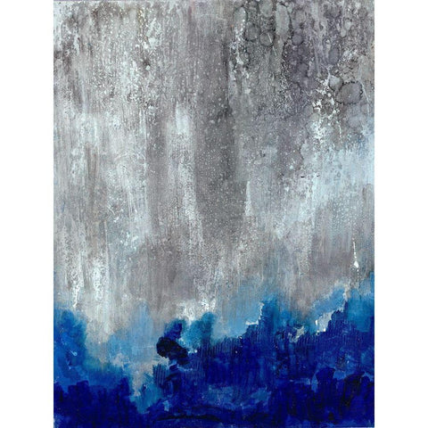 Ocean Waves Black Modern Wood Framed Art Print by Haynes, Smith
