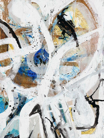 Infinite Coaster 1 White Modern Wood Framed Art Print with Double Matting by Haynes, Smith