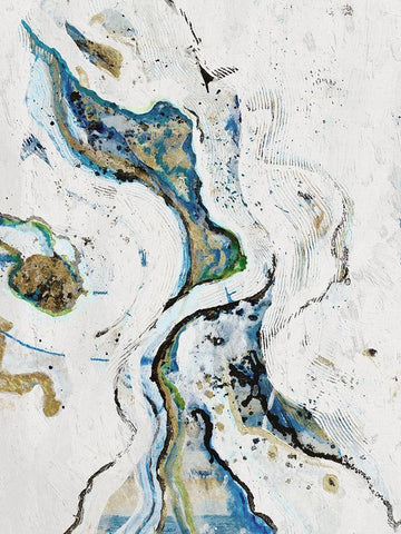 Endless Smoke White Modern Wood Framed Art Print with Double Matting by Haynes, Smith
