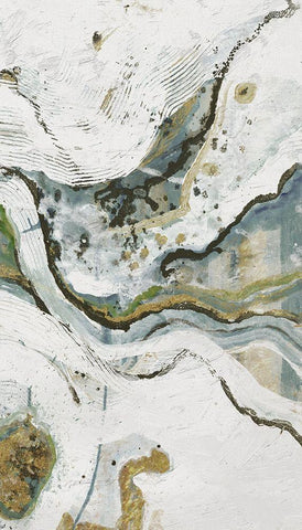 Endless Ripple 2 White Modern Wood Framed Art Print with Double Matting by Haynes, Smith
