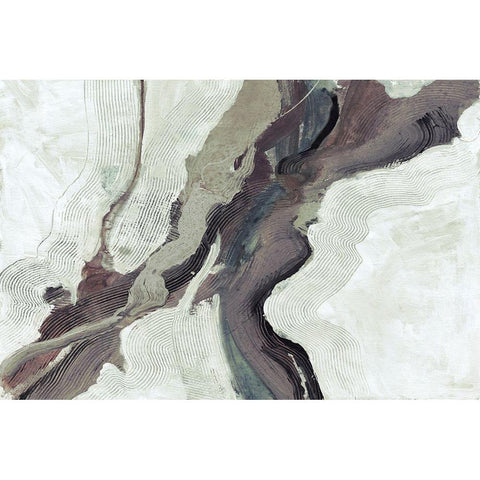 New Flow Black Modern Wood Framed Art Print with Double Matting by Haynes, Smith