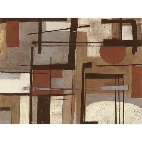 Geometric Fluidity 1 White Modern Wood Framed Art Print by Haynes, Smith