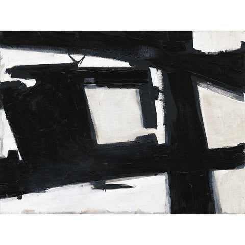 Shadow Streaks 1 Black Modern Wood Framed Art Print by Haynes, Smith