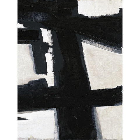 Shadow Streaks 2 Black Modern Wood Framed Art Print by Haynes, Smith