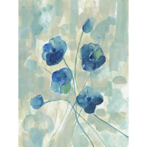 Soothing Midnight Black Modern Wood Framed Art Print with Double Matting by Haynes, Smith