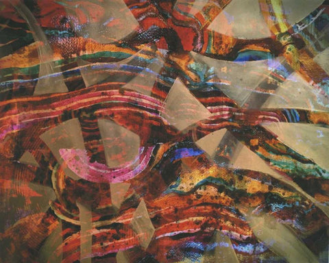 Trippy Vines 1 Black Ornate Wood Framed Art Print with Double Matting by Haynes, Smith