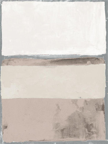 Contemporary Earth Tones White Modern Wood Framed Art Print with Double Matting by Haynes, Smith