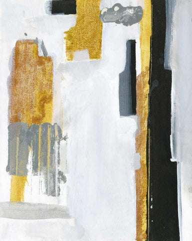 Misty City White Modern Wood Framed Art Print with Double Matting by Haynes, Smith