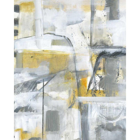 Golden Chaos Black Modern Wood Framed Art Print with Double Matting by Haynes, Smith