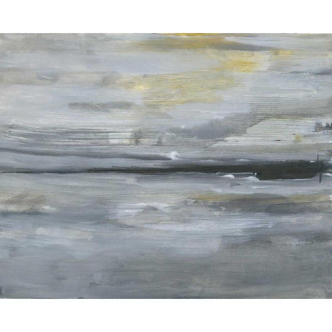 Cloudy Evening Black Modern Wood Framed Art Print with Double Matting by Haynes, Smith