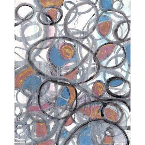Circular Diversion White Modern Wood Framed Art Print by Haynes, Smith