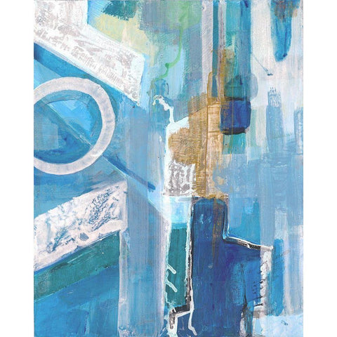 Blue Force Black Modern Wood Framed Art Print by Haynes, Smith