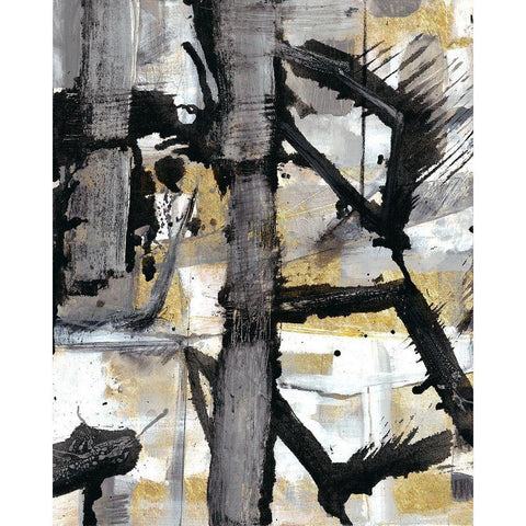 Golden Remembrance White Modern Wood Framed Art Print by Haynes, Smith