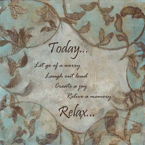 Today-Relax White Modern Wood Framed Art Print with Double Matting by Haynes, Smith