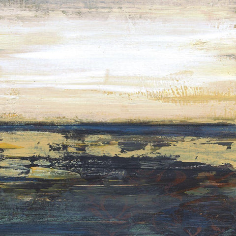 Lake Horizons 5 Black Modern Wood Framed Art Print by Haynes, Smith