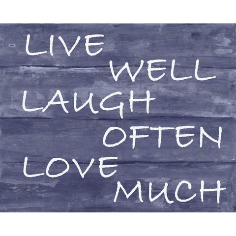 Live Well Black Modern Wood Framed Art Print with Double Matting by Haynes, Smith