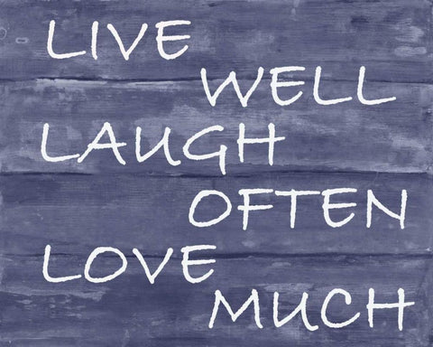 Live Well White Modern Wood Framed Art Print with Double Matting by Haynes, Smith