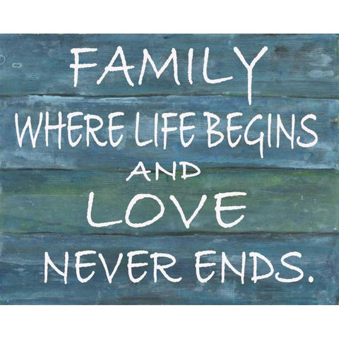Family Where Life Begins White Modern Wood Framed Art Print by Haynes, Smith