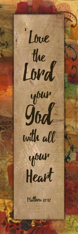 Love The Lord Autumn Blooms White Modern Wood Framed Art Print with Double Matting by Haynes, Smith